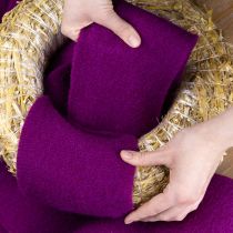 položky Vlněná stuha z plsti, fuchsiová, 15 cm x 5 m, na dekoraci a tvoření