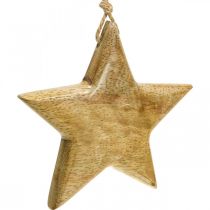 položky Adventní dekorace, hvězda ze dřeva, vánoční dekorace hvězda V9cm 3 ks