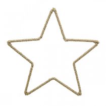 Adventní dekorace, vánoční dekorace hvězda, dekorativní hvězda juta B24,5cm 5ks