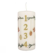 Adventní kalendář svíčka Adventní svíčka svíčka bílá 150/65mm