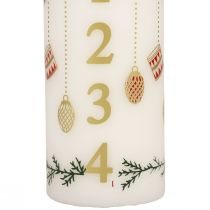 Adventní kalendář svíčka Adventní svíčka svíčka bílá 150/65mm