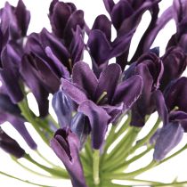 položky Umělé květiny agapanthus fialová dekorace lilie 75cm 2ks