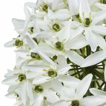položky Dekorativní květina Allium, umělá kulička pórek, okrasná cibule bílá Ø20cm L72cm