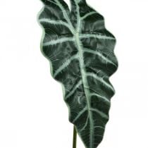 Umělý list šípu umělá rostlina alocasia deco zelená 74cm