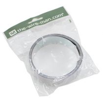 položky Plochý hliníkový drát, stříbrný, 30 mm x 3 m - květinářský drát, dekorační drát, řemeslný drát, hliníkový drát, ohebný drát