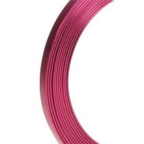 položky Hliníkový plochý drát růžový 5mm x 1mm 2,5m