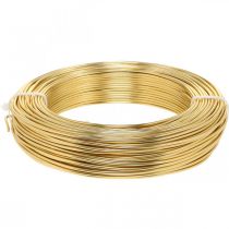 Hliníkový drát zlatý Ø2mm dekorační drát řemeslný drát kulatý 500g 60m