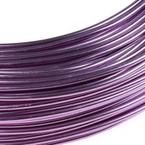 položky Fialový hliníkový drát, 2 mm, na šperky a dekorace, levandulově zbarvený řemeslný drát, 500 g - 60 m
