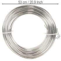 položky Hliníkový drát, stříbrný, 3 mm, řemeslný drát pro kreativní projekty, 1 kg