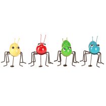 položky Dekorace mravence kovové figurky s magnetem 11×8,5×10cm 4 ks