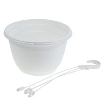 položky Květinový závěsný košík 25cm bílý