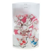 položky Přívěsek zajíček 5,5cm růžový 9 ks