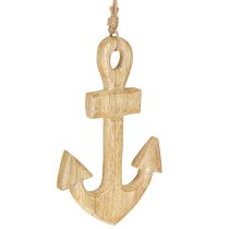 položky Kotva Dekorace Věšák Maritime Wood Juta Natural 15x25cm 2ks