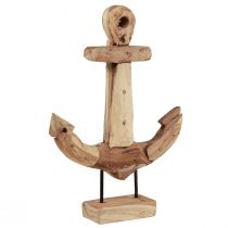 položky Dekorace kotvy dřevo kov s podstavcem teak maritime 26x7x38cm