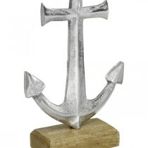 Kotva v kovu, letní dekorace, námořní dekorace Stříbro, přírodní V24,5cm