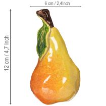 položky Sada umělého ovoce jablko hruška dekorativní předmět podzim 12cm 3 ks