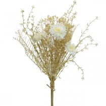 položky Kytice umělé astry a gypsophila béžová, bílá 43cm