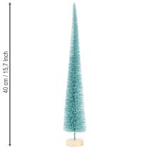 položky Umělý vánoční stromeček, tenký, s dřevěným podstavcem, 40 cm