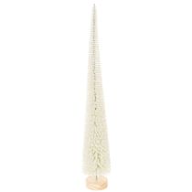 položky Dekorativní vánoční stromeček s dřevěným podstavcem pro zimní dekoraci, 40 cm, 3 kusy