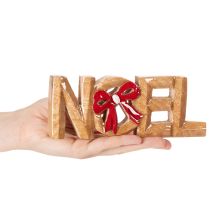 položky Vánoční nápis Noel s mašlí, vánoční dekorace, 18 cm