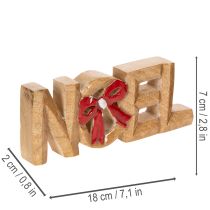 položky Vánoční nápis Noel s mašlí, vánoční dekorace, 18 cm