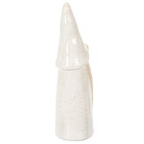 položky Dekorativní figurka trpaslíka, světlá keramika, skandinávský styl, 18 cm, 3 díly