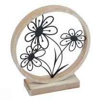 položky Kovová květinová stolní dekorace dřevěná kovová jarní dekorace V19cm