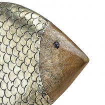položky Dřevokovová ozdobná ryba mosaz námořní 33x11,5x37cm