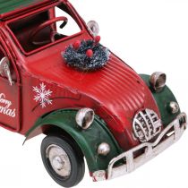 Vánoční dekorace auto Vánoční auto vintage červené L17cm