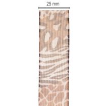 položky Dekorativní stuha, zvířecí vzor, leopardí vzor, dárková stuha, šířka 25 mm, délka 20 m