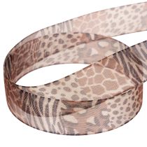 položky Dekorativní stuha, zvířecí vzor, leopardí vzor, dárková stuha, šířka 25 mm, délka 20 m
