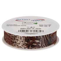 položky Dekorativní stuha, zvířecí vzor, leopardí vzor, dárková stuha, šířka 25 mm, délka 20 m