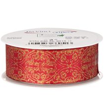položky Dárková stuha se slavnostním vzorem pro tvoření a zdobení, 40 mm x 15 m