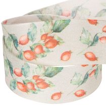položky Dárková stuha, podzimní motiv s šípky a listy, 40 mm x 18 m