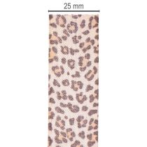 položky Dárková stuha s leopardím vzorem, šířka 25 mm, délka 18 m