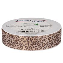 položky Dárková stuha s leopardím vzorem, šířka 25 mm, délka 18 m