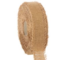 položky Dekorativní bavlněná stuha, rustikální styl, s třásněmi, 40 mm, 30 m