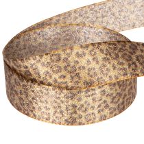 položky Dárková stuha s leopardím vzorem pro kreativní dekorace a floristiku, 25 mm x 20 m