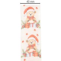 položky Dárková stuha medvěd s čepicí Santy a dárky 40mm 15m