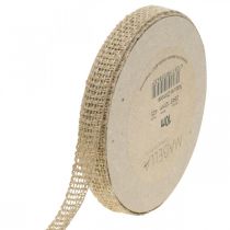 položky Dekorativní jutová stuha přírodní 12mm rustikální dekorativní jutová stuha 10m