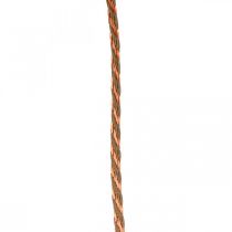 Šňůra, ozdobná stuha, šňůrka na šperky Měď-přírodní barvy L20m Ø4cm