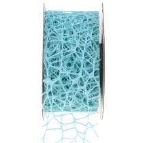 Deco stuha síťovaná stuha světle modrá Tiffany 40mm 10m