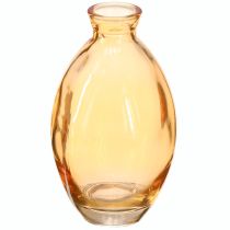 položky Baňatá váza skleněné mini vázičky oranžové Ø7cm H12cm 6 ks
