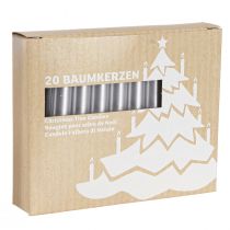 položky Svíčky na stromeček Svíčky na stromeček stříbrné 13x105mm 20 ks