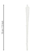 položky Dekorace na stromeček rampouch skleněná dekorace k zavěšení 19cm 3 kusy