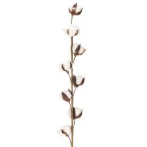 položky Umělá bavlněná větev s 8 pravými květy, 78 cm