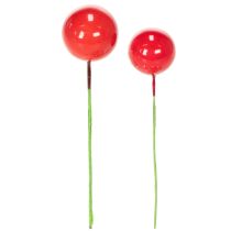 položky Umělé mini vánoční ozdoby z červených bobulí na květinovou dekoraci, 2 cm, 48 kusů