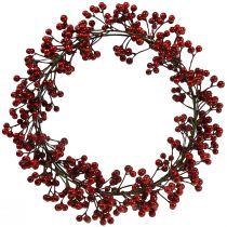 Berry Wreath Red Umělé rostliny Červené Vánoce Ø35cm