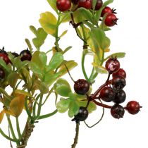 položky Umělá bobulová větev cotonitová červená 50cm 2ks