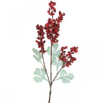položky Umělá větvička z bobulí červená umělá větvička Vánoční dekorace 74cm